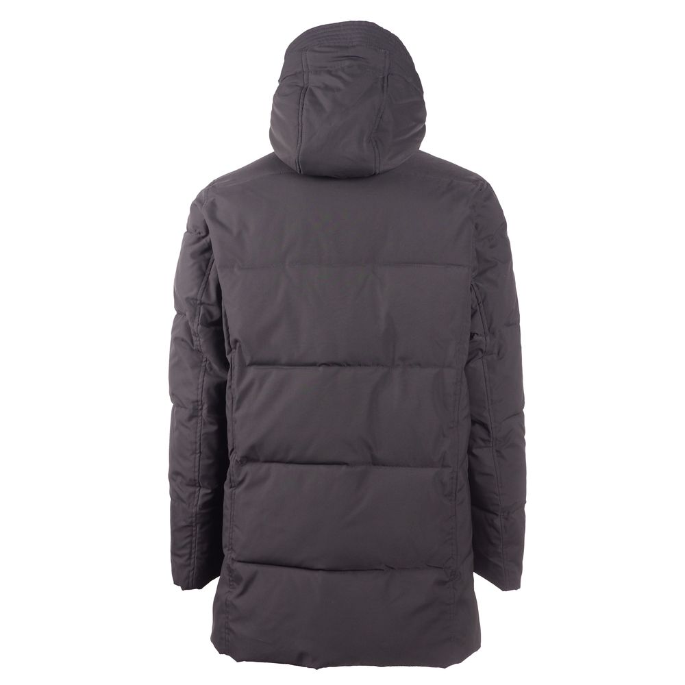 Emilio Romanelli Black Polyester Men Jacket Emilio Romanelli