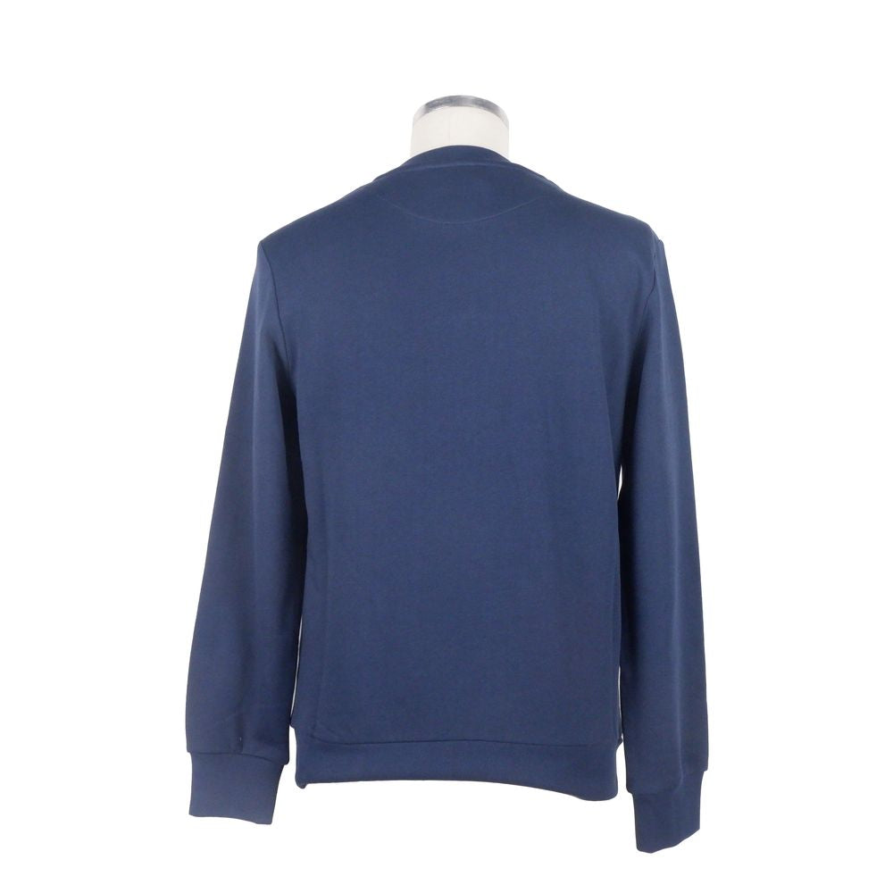 Bikkembergs Blue Cotton Men Sweater Bikkembergs