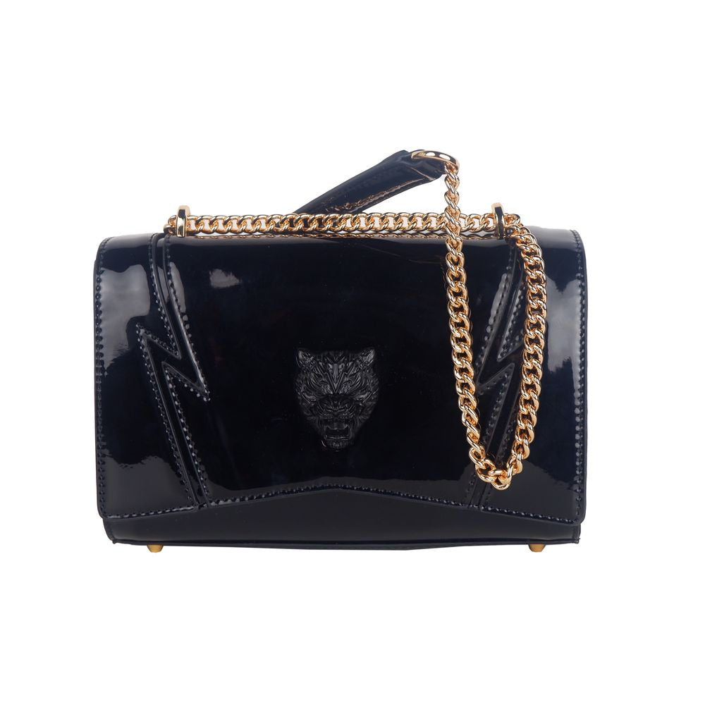 Plein Sport Chic Patent Effect Chain Shoulder Bag Plein Sport