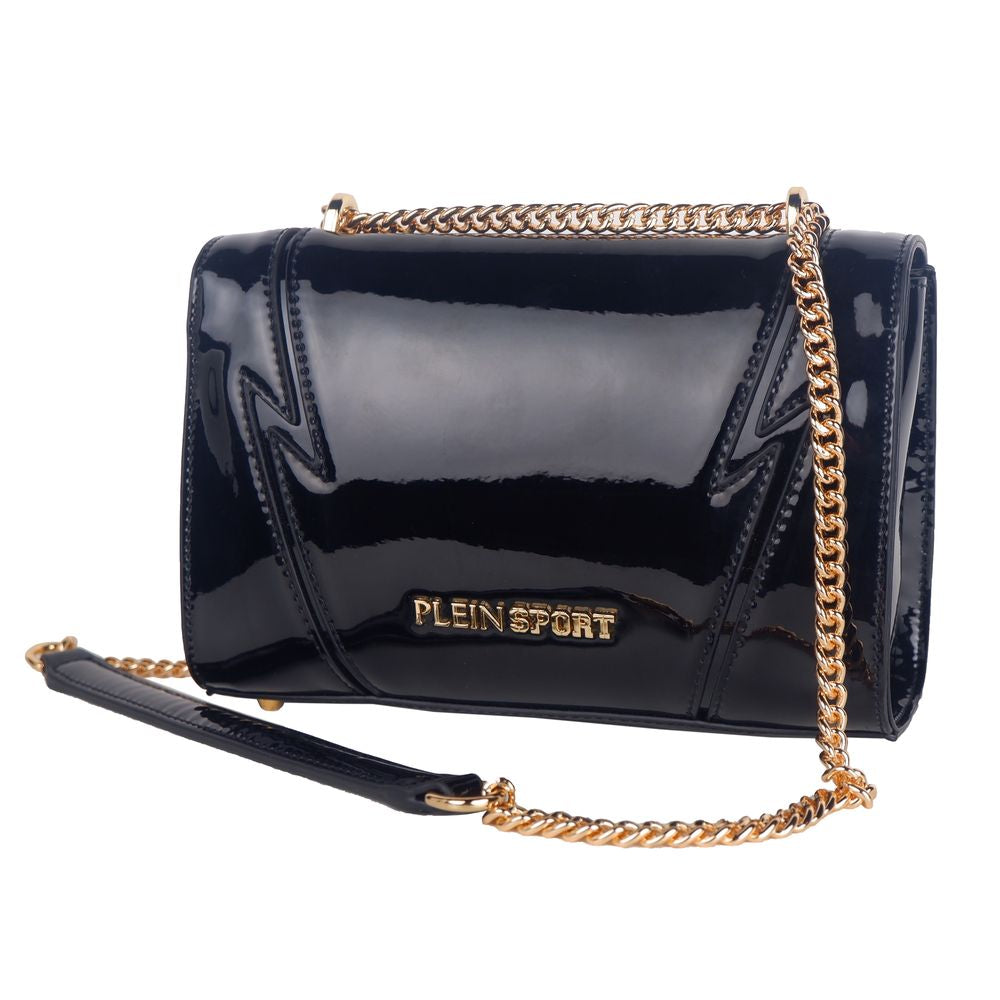 Plein Sport Chic Patent Effect Chain Shoulder Bag Plein Sport