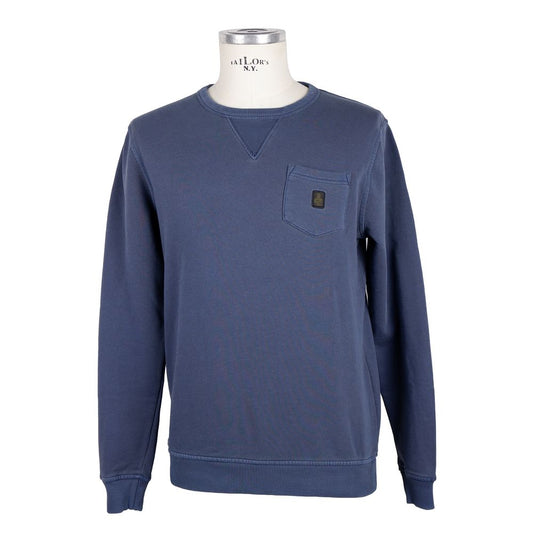 Refrigiwear Blue Cotton Men's Sweater Refrigiwear
