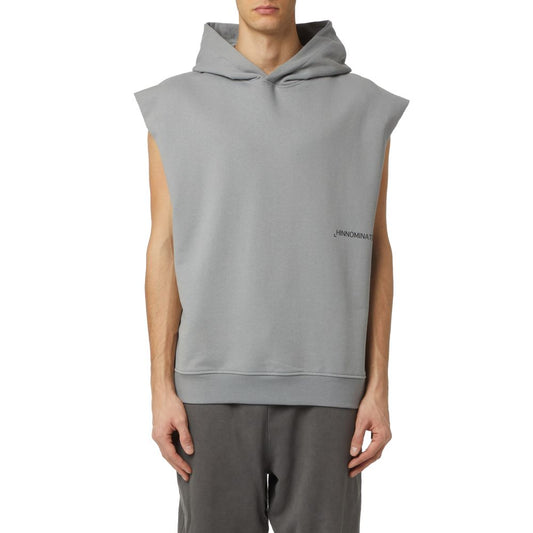 Hinnominate Gray Cotton Men Hooded Sweater Hinnominate