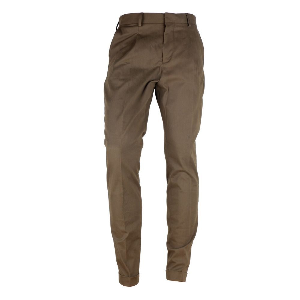 Made in Italy Brown Wool Men Trousers Made in Italy