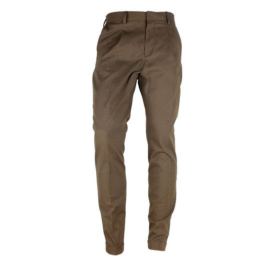 Made in Italy Brown Wool Men Trousers Made in Italy