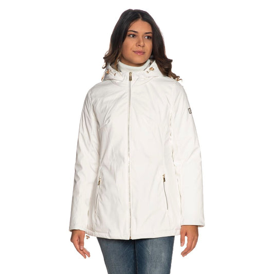 Yes Zee White Polyester Women's Jacket Yes Zee