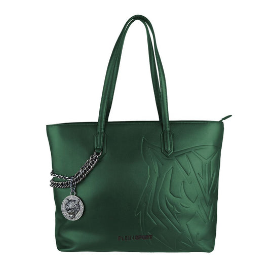 Plein Sport Green Polyethylene Women Shoulder Bag Plein Sport