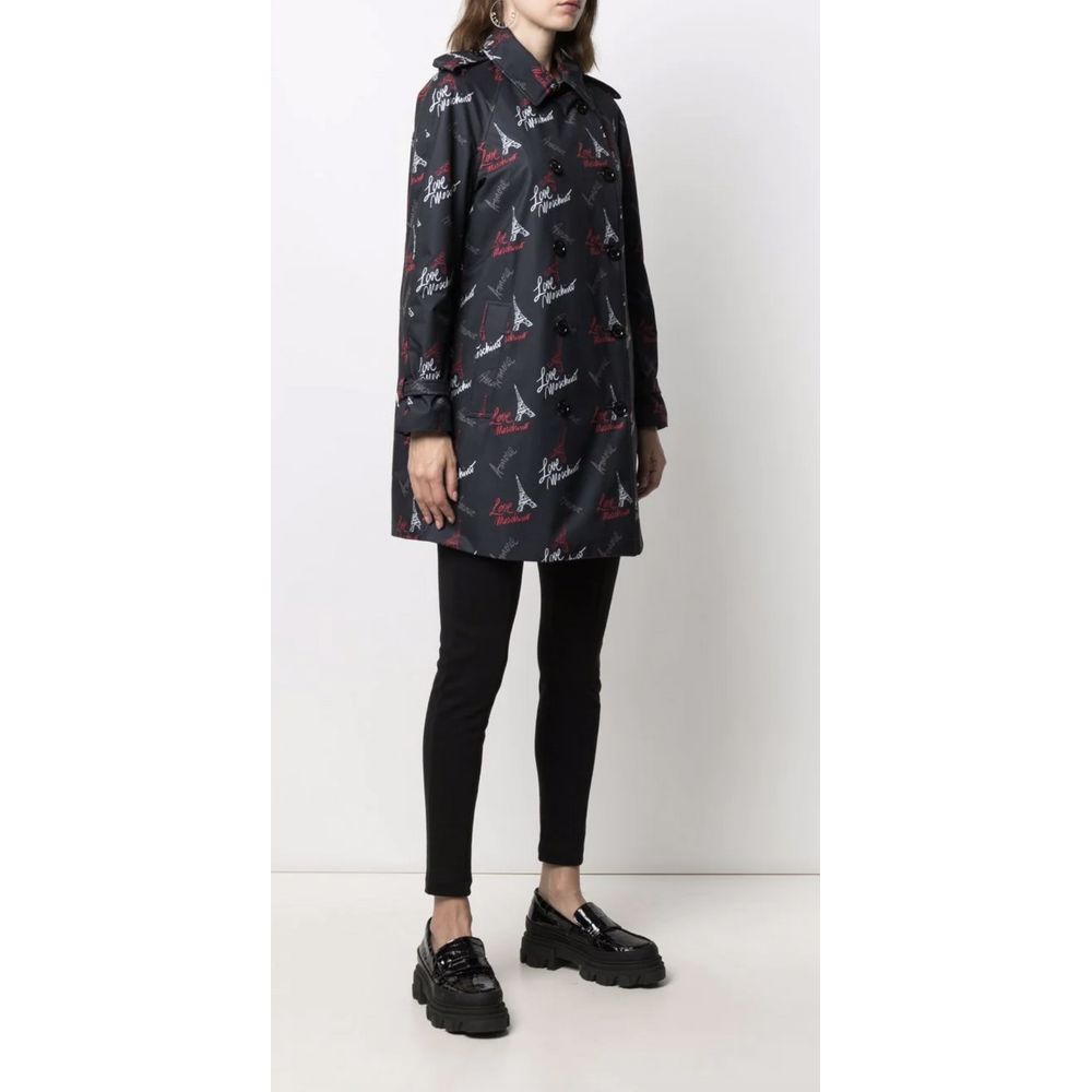 Love Moschino Black Polyester Women Coat Love Moschino