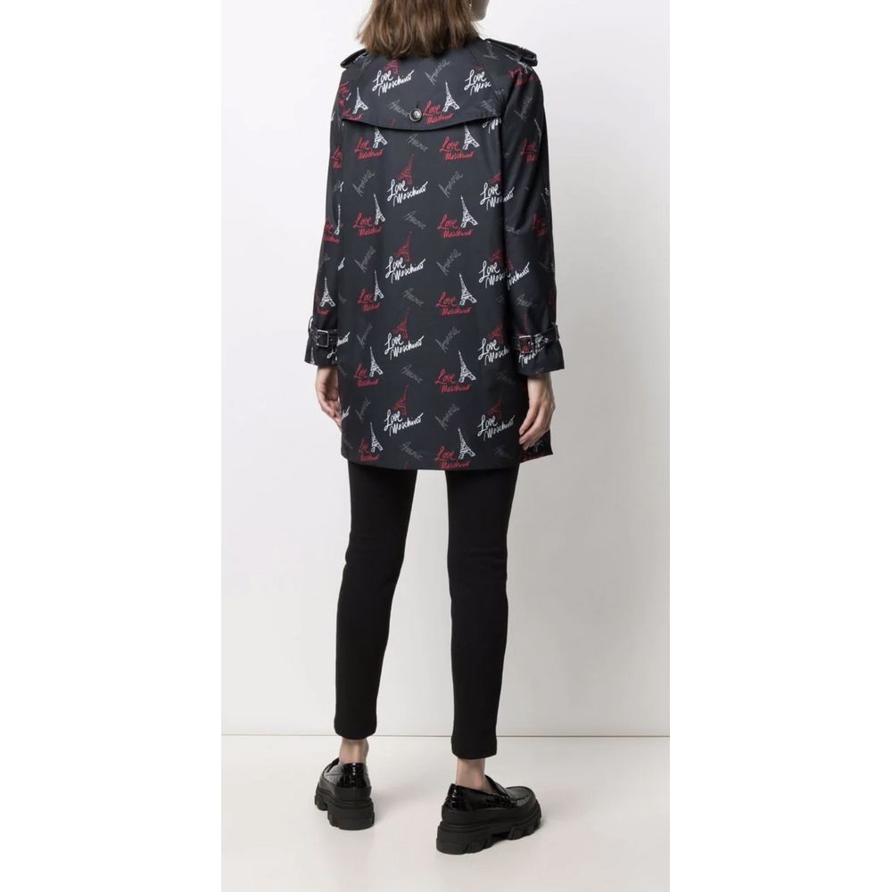 Love Moschino Black Polyester Women Coat Love Moschino