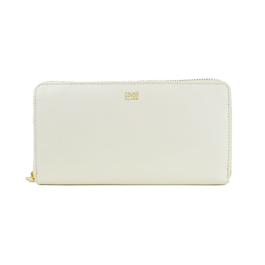 Cavalli Class White Calfskin Women Wallet Cavalli Class