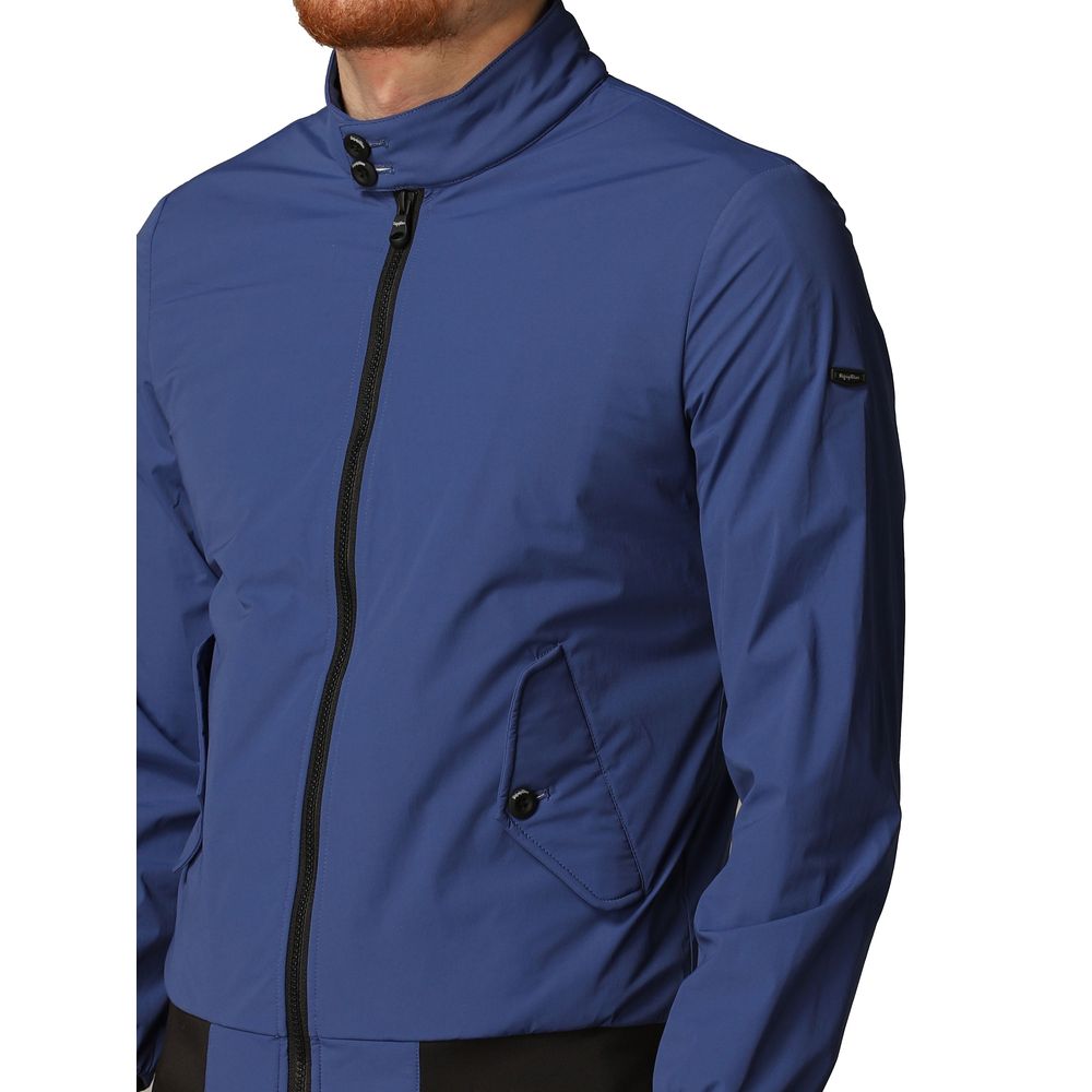 Refrigiwear Elegant Blue Bielastic Bomber Jacket Refrigiwear