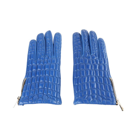 Cavalli Class Blue Lambskin Women Glove Cavalli Class