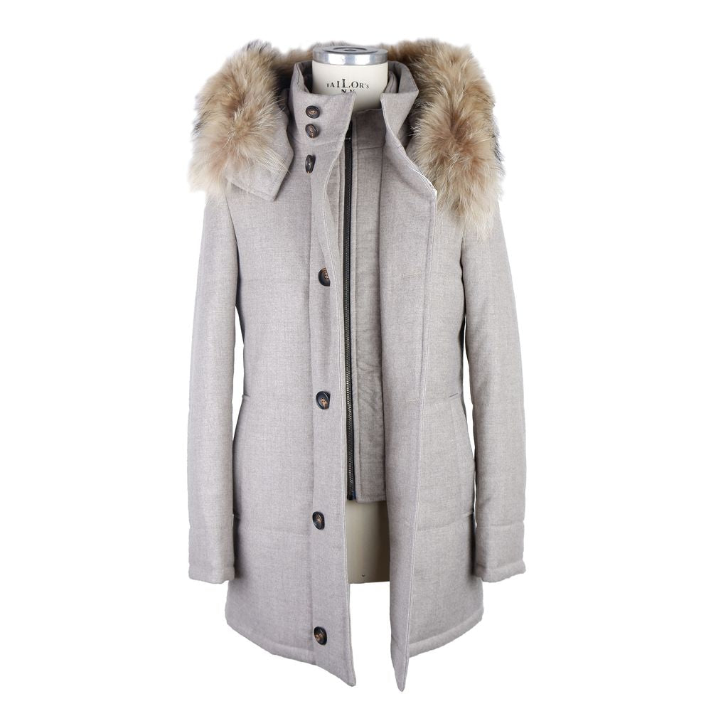 Made in Italy Italian Wool-Cashmere Blend Gray Jacket Made in Italy