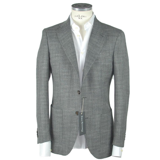 Emilio Romanelli Gray Wool Men's Blazer Emilio Romanelli