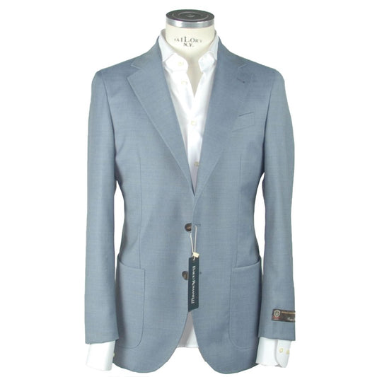 Emilio Romanelli Blue Wool Men's Blazer Emilio Romanelli