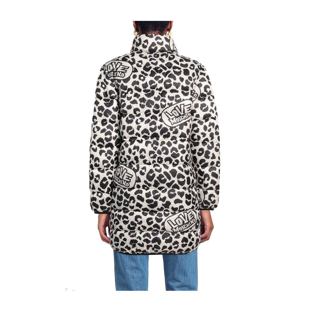 Love Moschino Chic Leopard Print Down Jacket Love Moschino