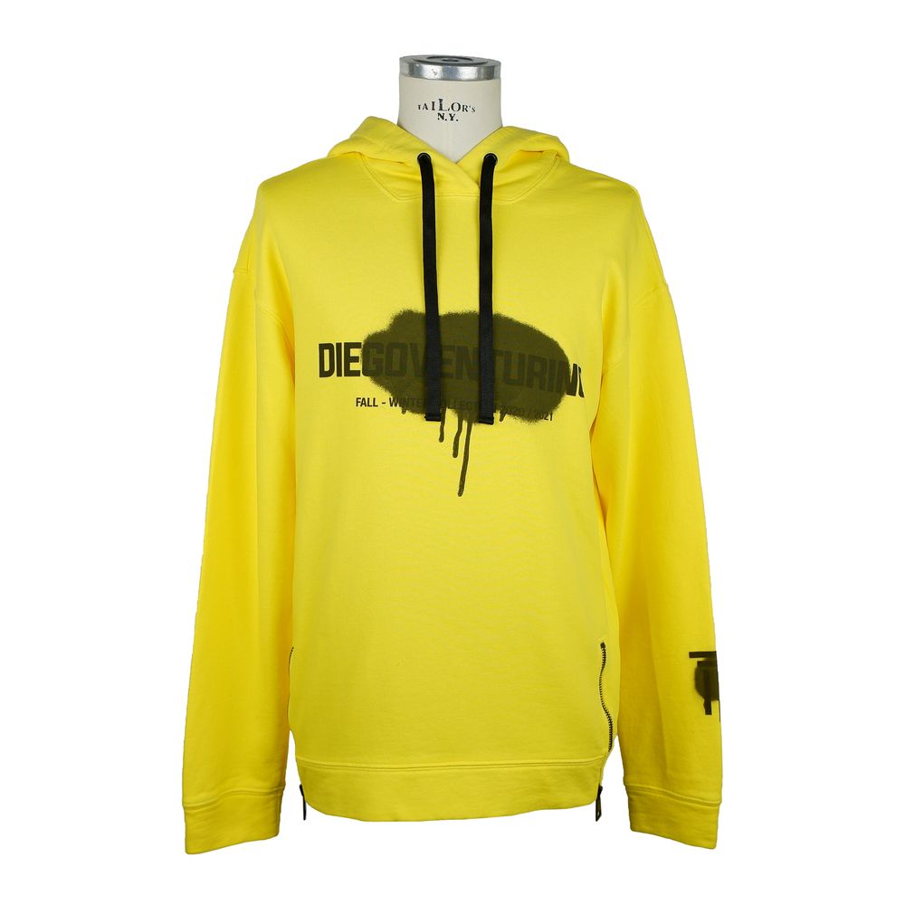 Diego Venturino Yellow Cotton Men's Sweater Diego Venturino