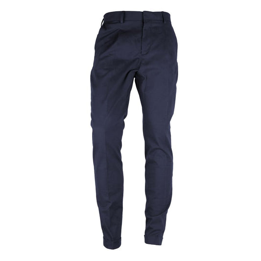 Made in Italy Blue Wool Men's Trousers Made in Italy