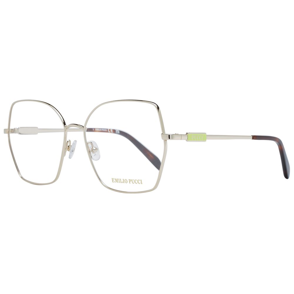 Emilio Pucci Gold Metal Glasses Frames