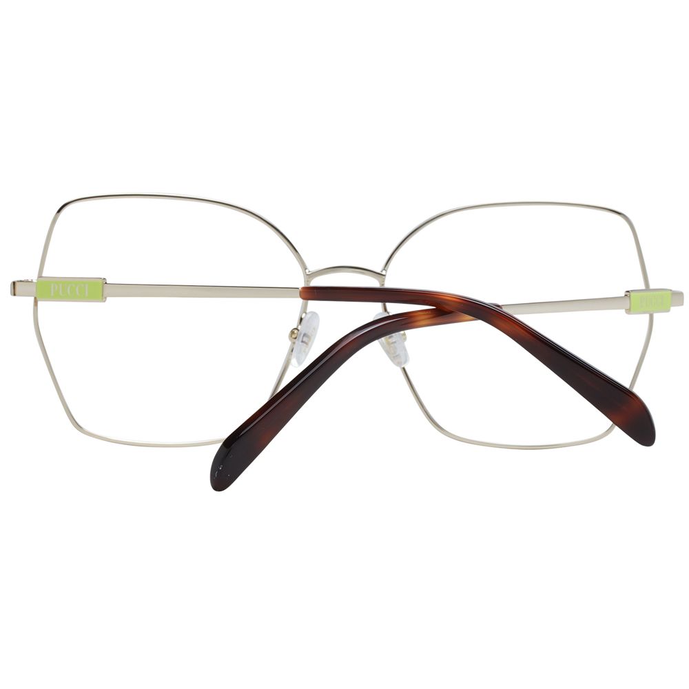 Emilio Pucci Gold Metal Glasses Frames