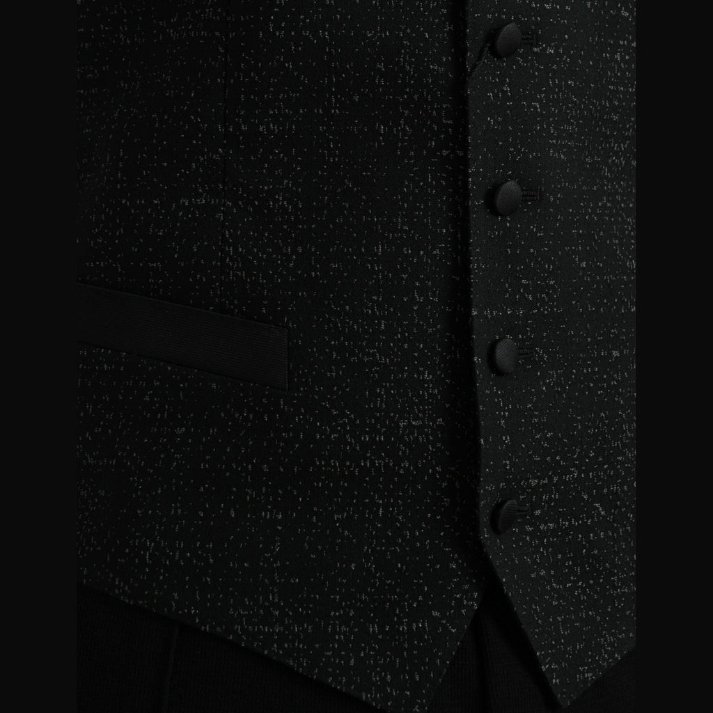 Dolce & Gabbana Black Brown Silk Waistcoat Dress Formal Vest