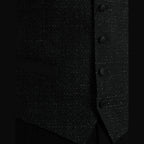 Dolce & Gabbana Black Brown Silk Waistcoat Dress Formal Vest