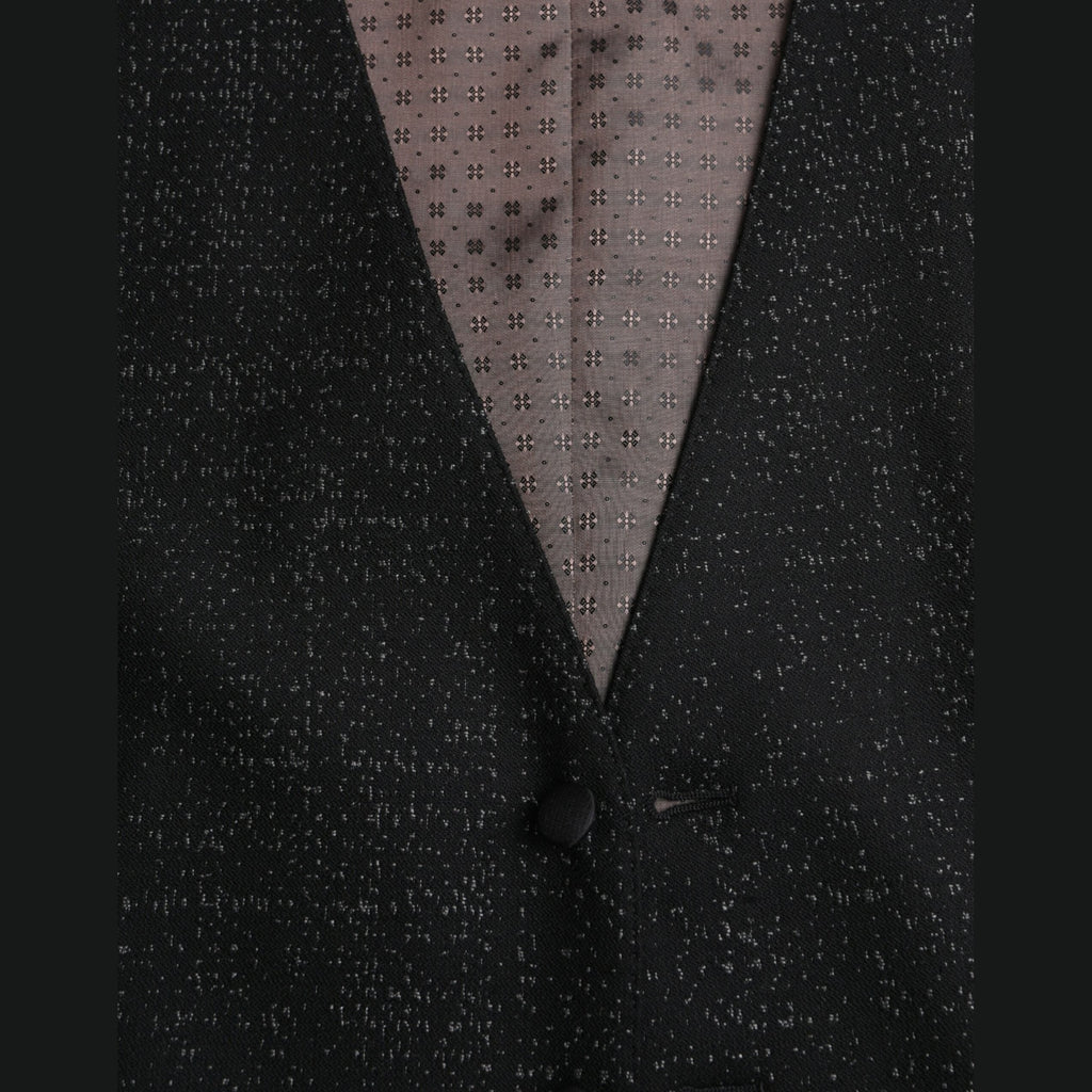 Dolce & Gabbana Black Brown Silk Waistcoat Dress Formal Vest