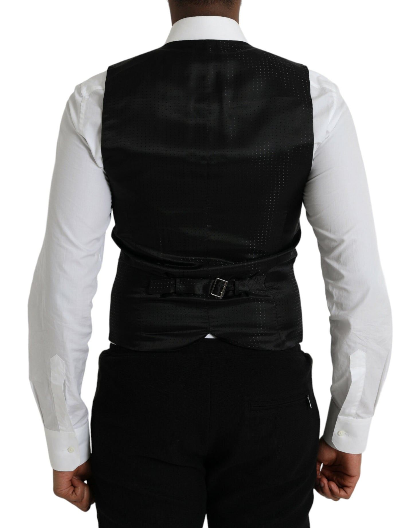 Dolce & Gabbana Maroon Satin Silk Waistcoat Dress Formal Vest Dolce & Gabbana