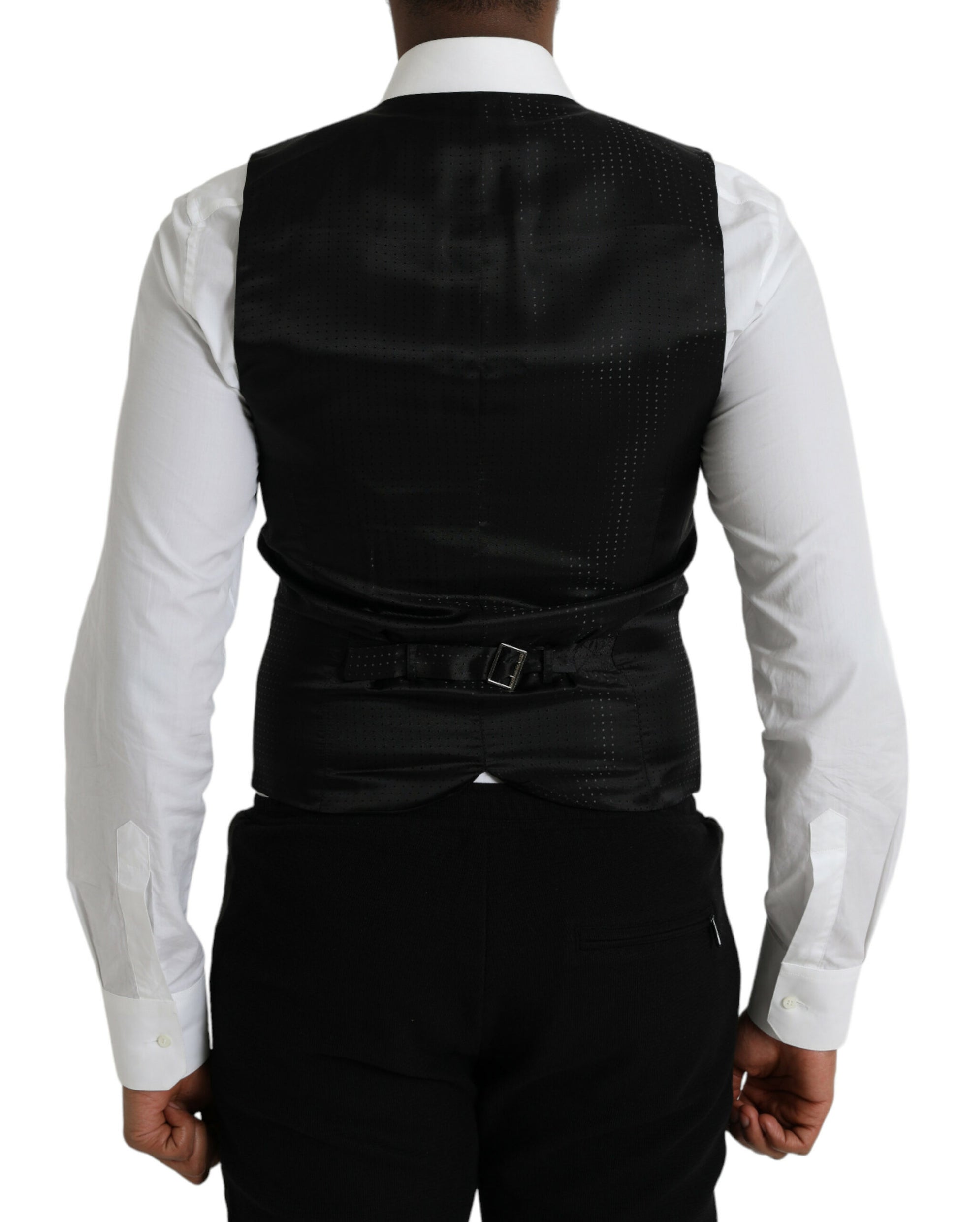 Dolce & Gabbana Maroon Satin Silk Waistcoat Dress Formal Vest Dolce & Gabbana