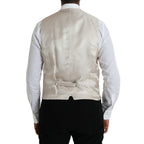 Dolce & Gabbana Off White Cotton Waistcoat Dress Formal Vest