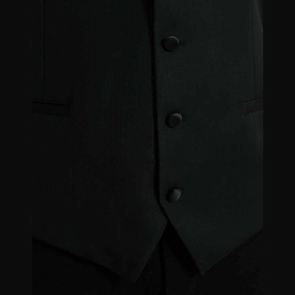 Dolce & Gabbana Black Wool Waistcoat Dress Formal Vest