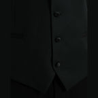 Dolce & Gabbana Black Wool Waistcoat Dress Formal Vest