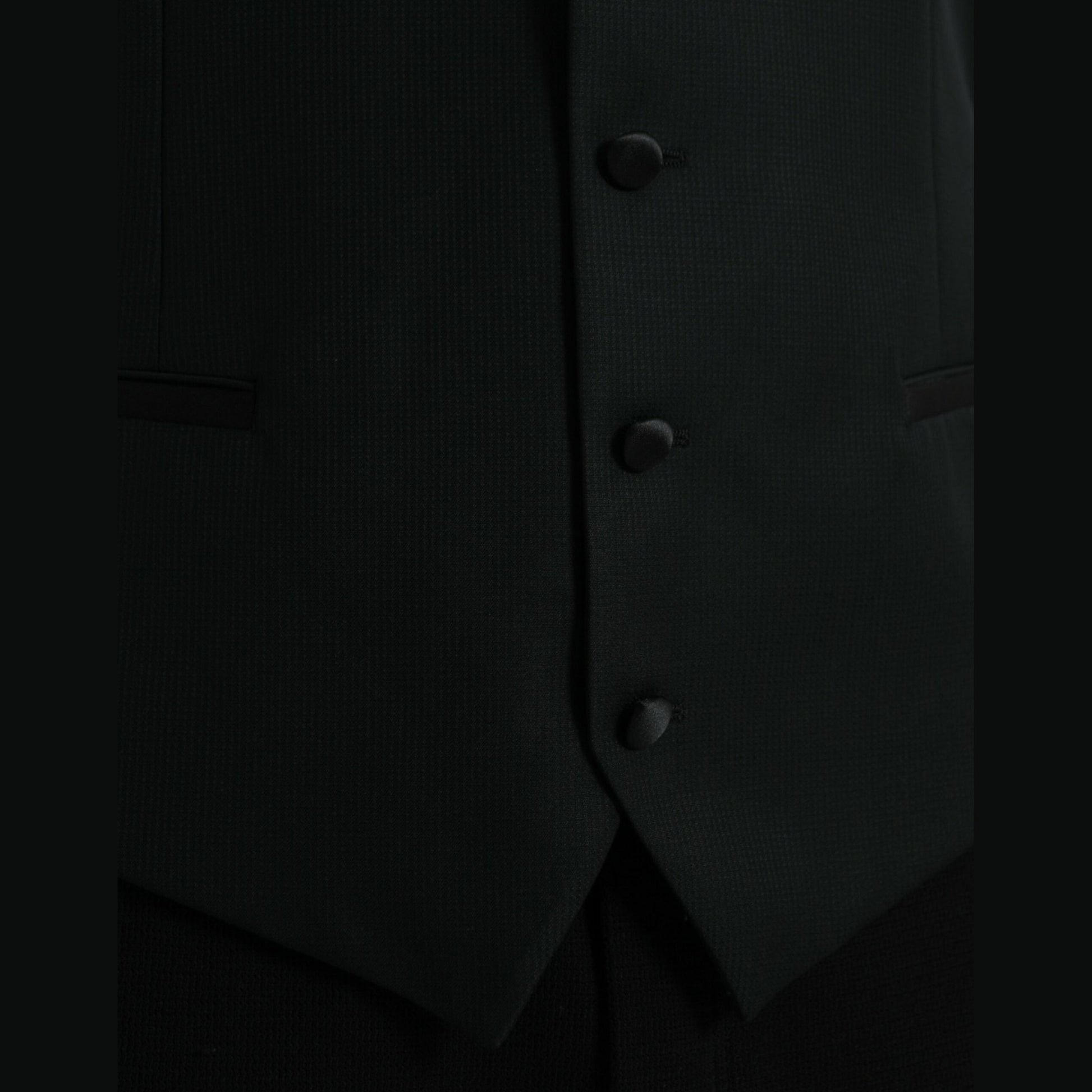Dolce & Gabbana Black Wool Waistcoat Dress Formal Vest
