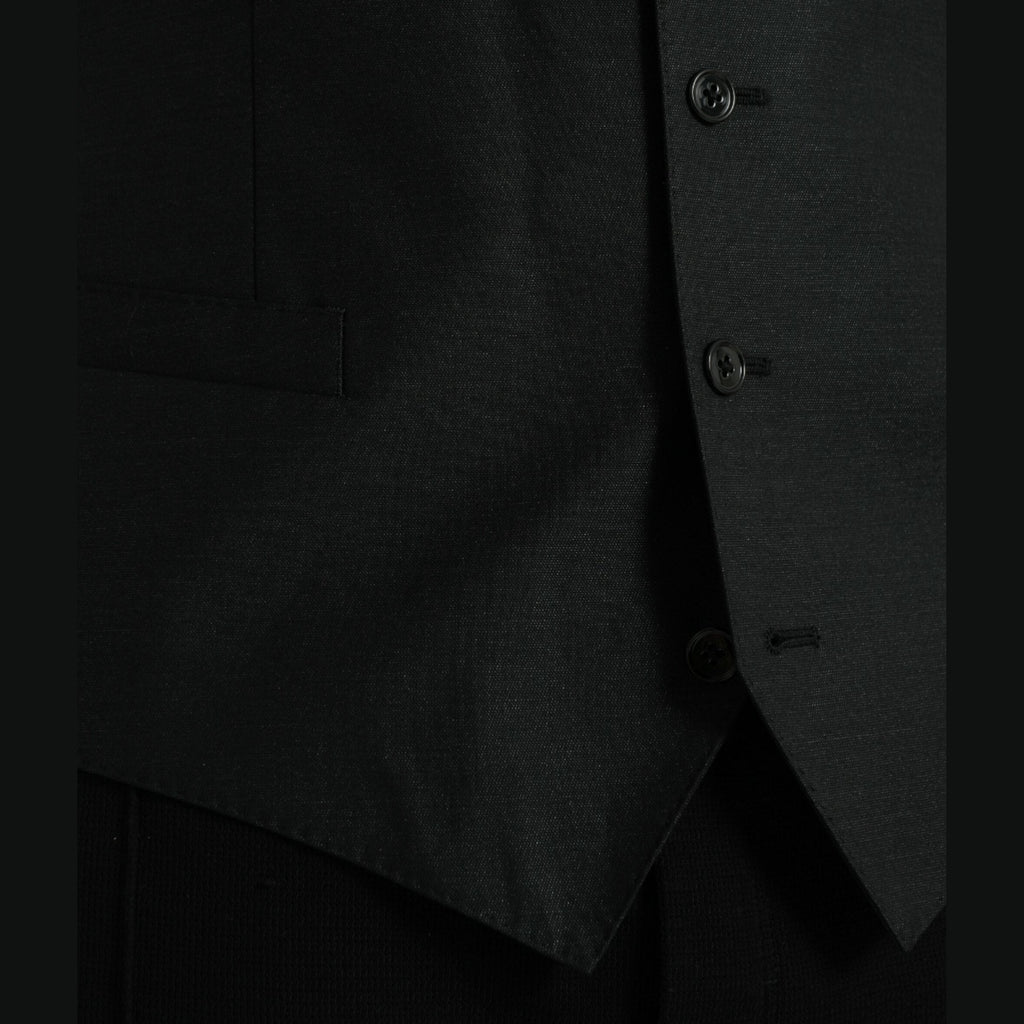 Dolce & Gabbana Black Wool Waistcoat Dress Formal Vest