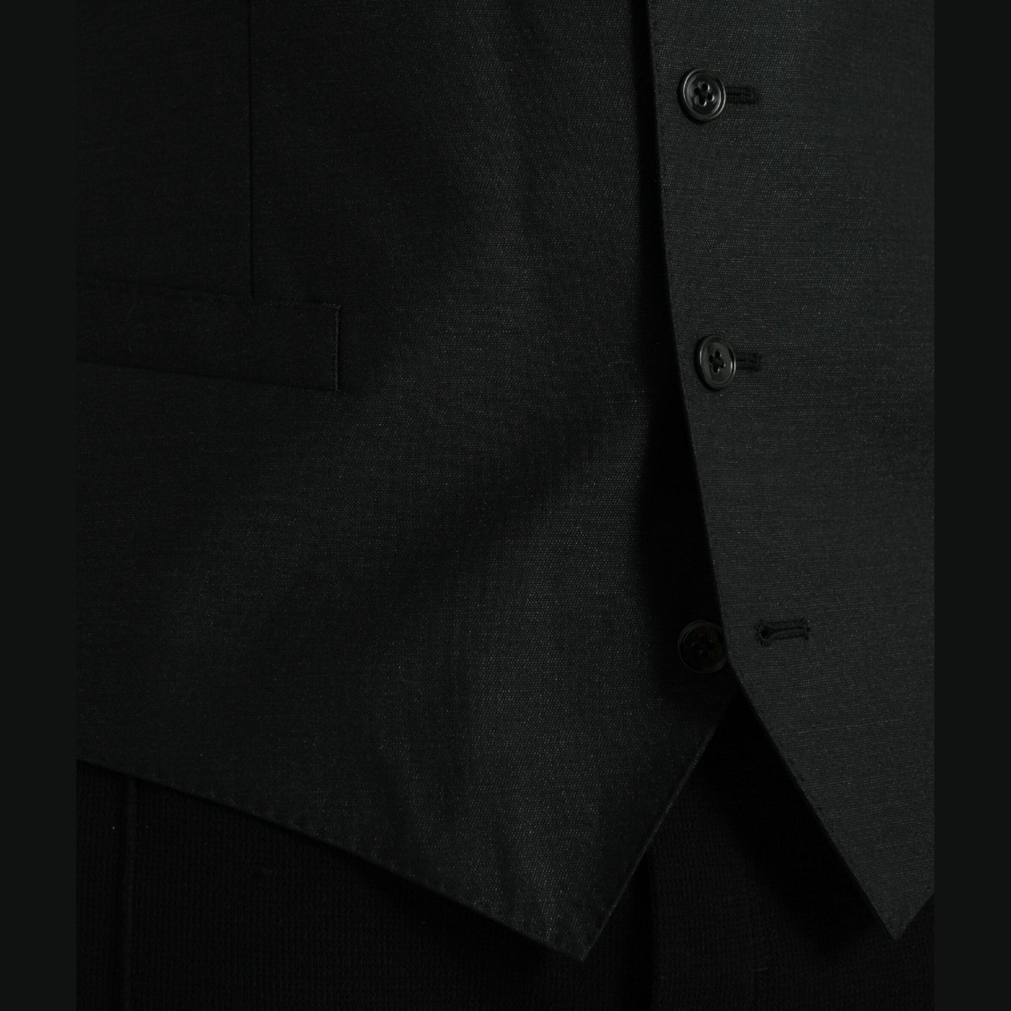 Dolce & Gabbana Black Wool Waistcoat Dress Formal Vest