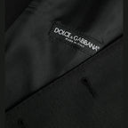 Dolce & Gabbana Black Wool Waistcoat Dress Formal Vest