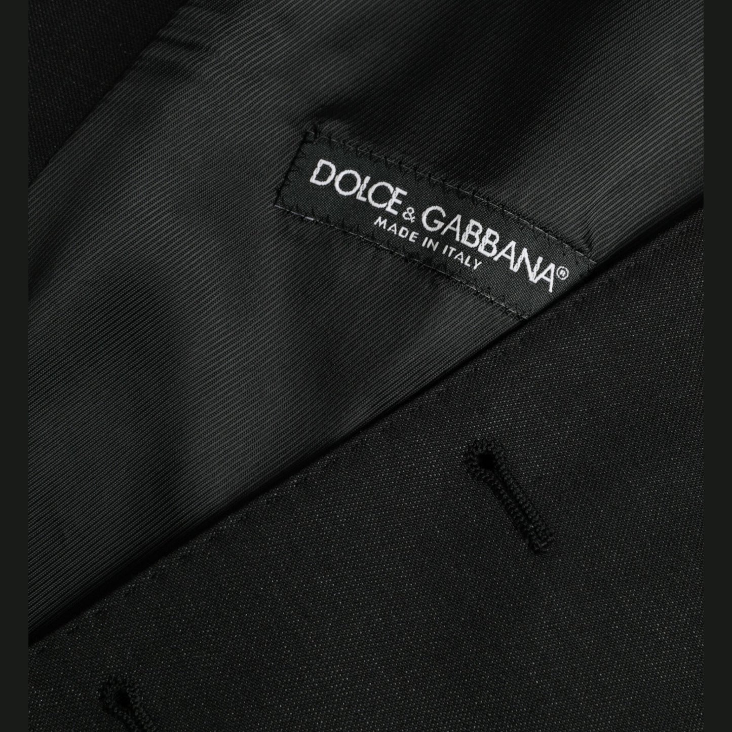 Dolce & Gabbana Black Wool Waistcoat Dress Formal Vest