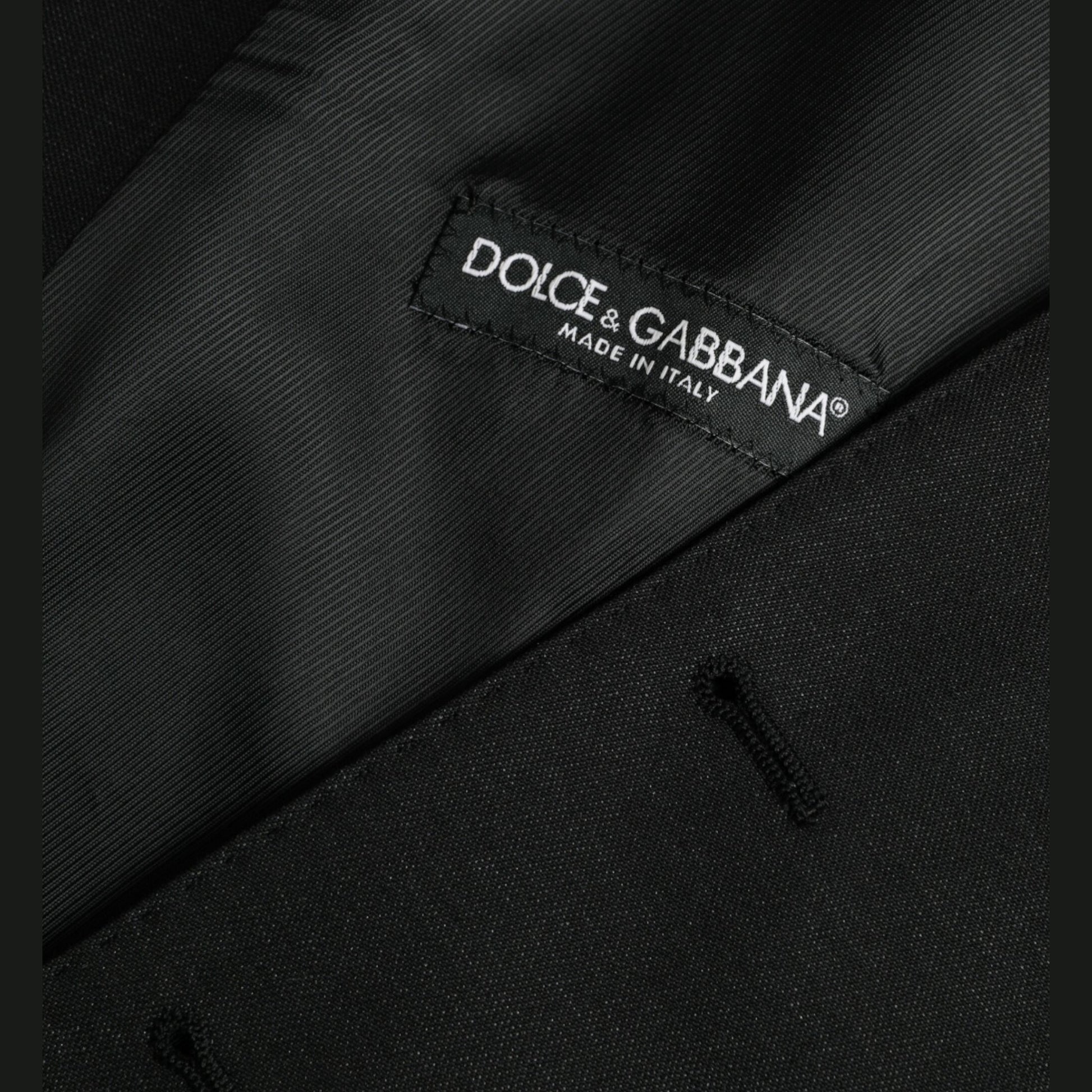 Dolce & Gabbana Black Wool Waistcoat Dress Formal Vest