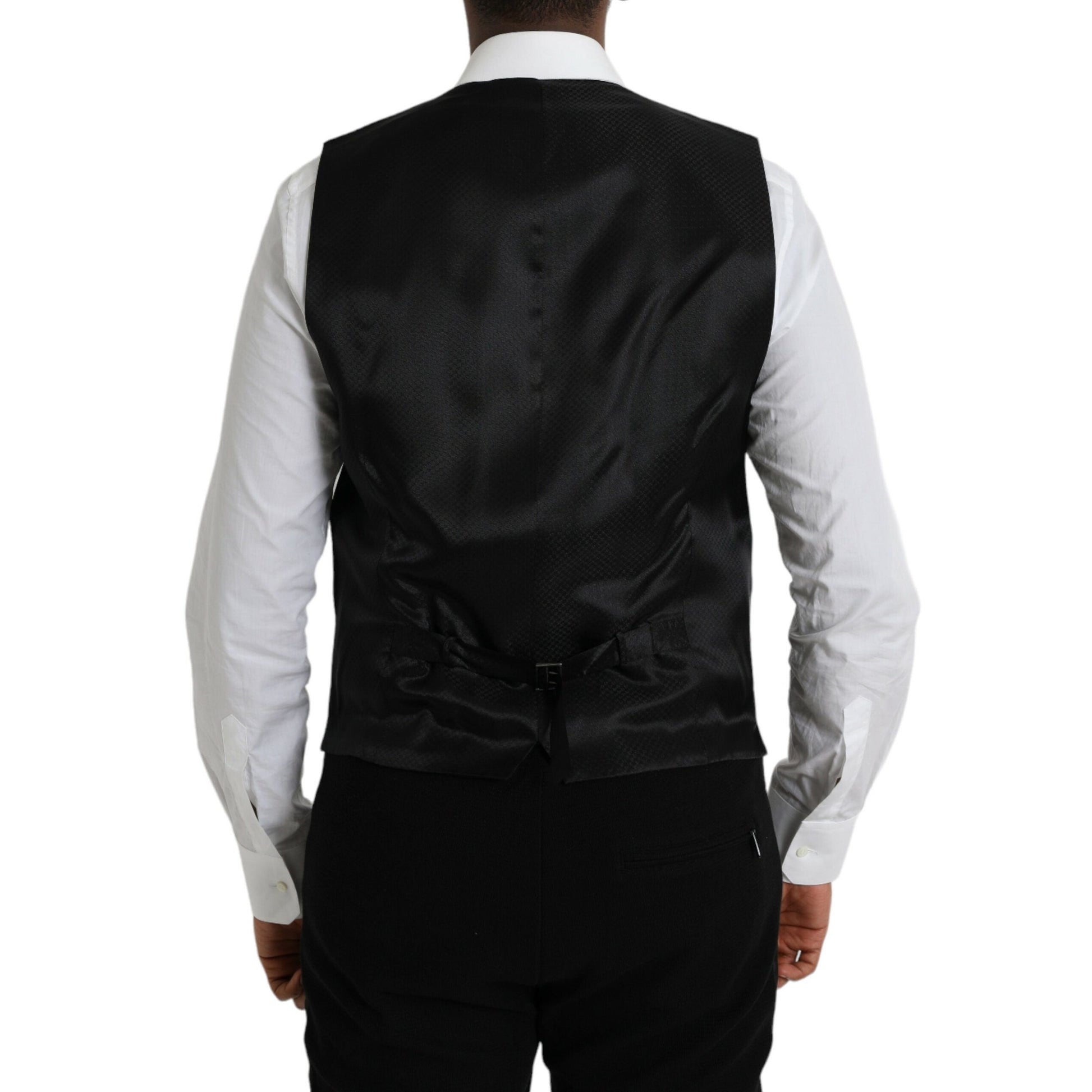 Dolce & Gabbana Brown Wool Waistcoat Dress Formal Vest