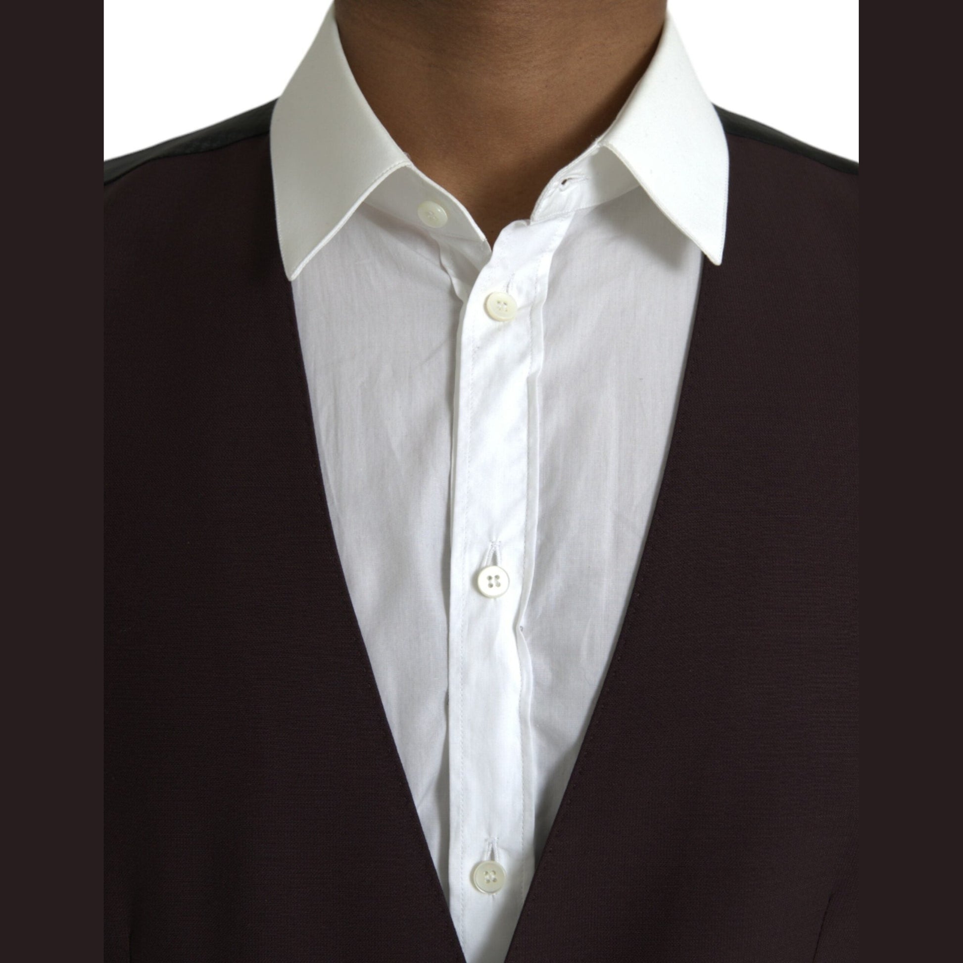 Dolce & Gabbana Brown Wool Waistcoat Dress Formal Vest