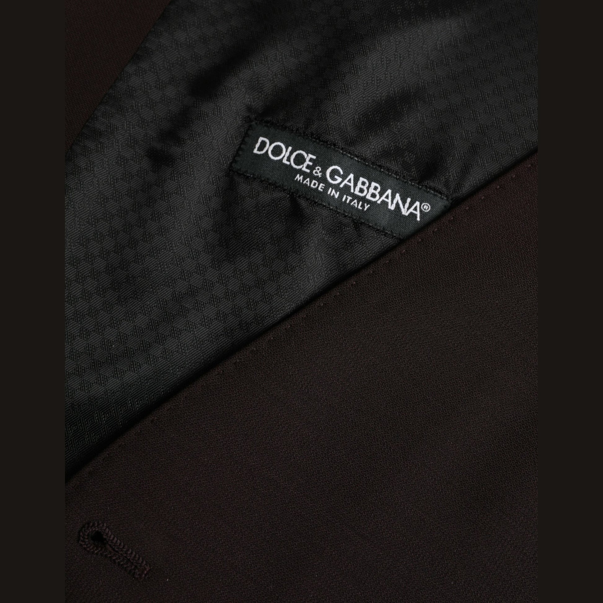 Dolce & Gabbana Brown Wool Waistcoat Dress Formal Vest