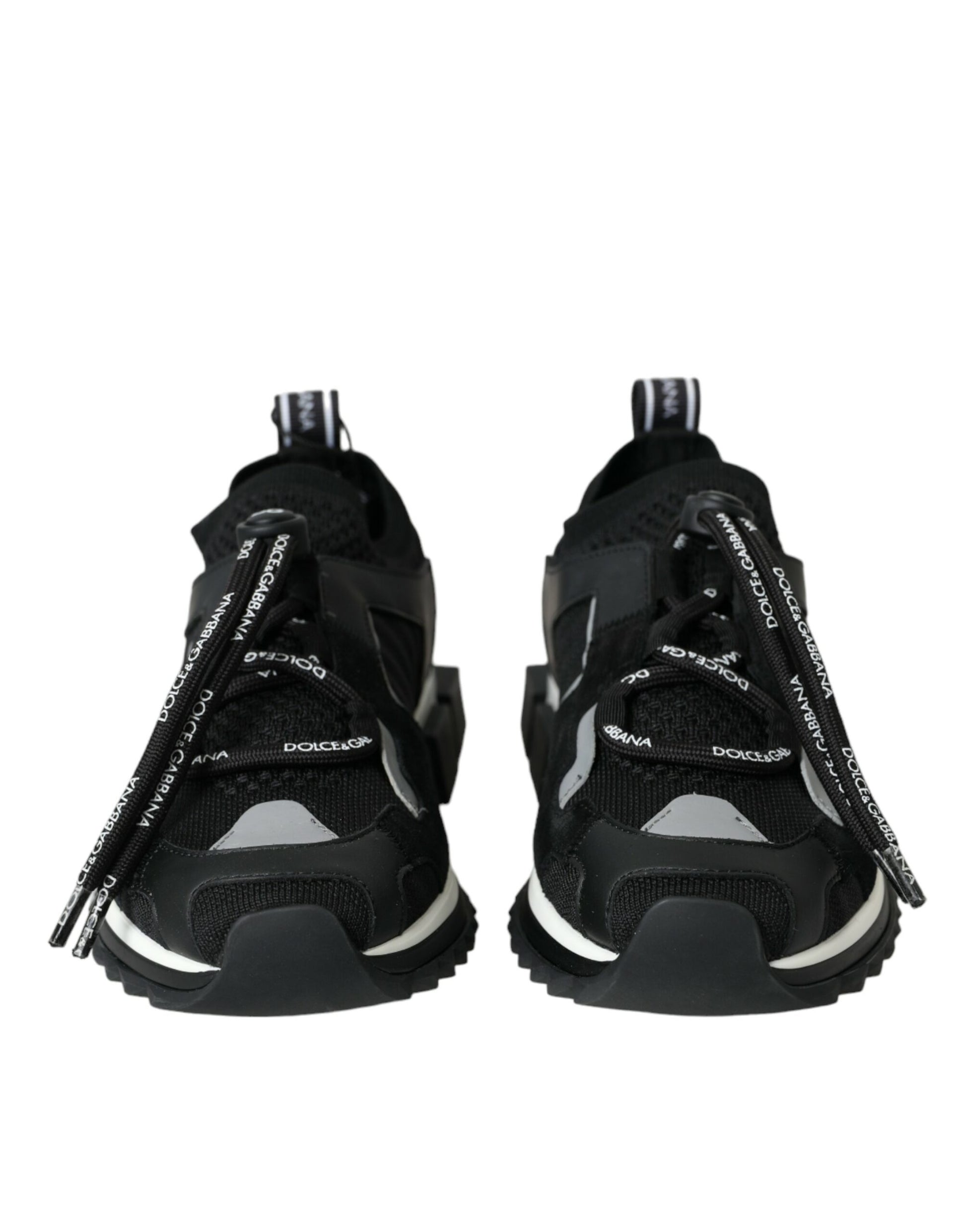 Dolce & Gabbana Black Mesh Sorrento Trekking Sneakers Shoes Dolce & Gabbana