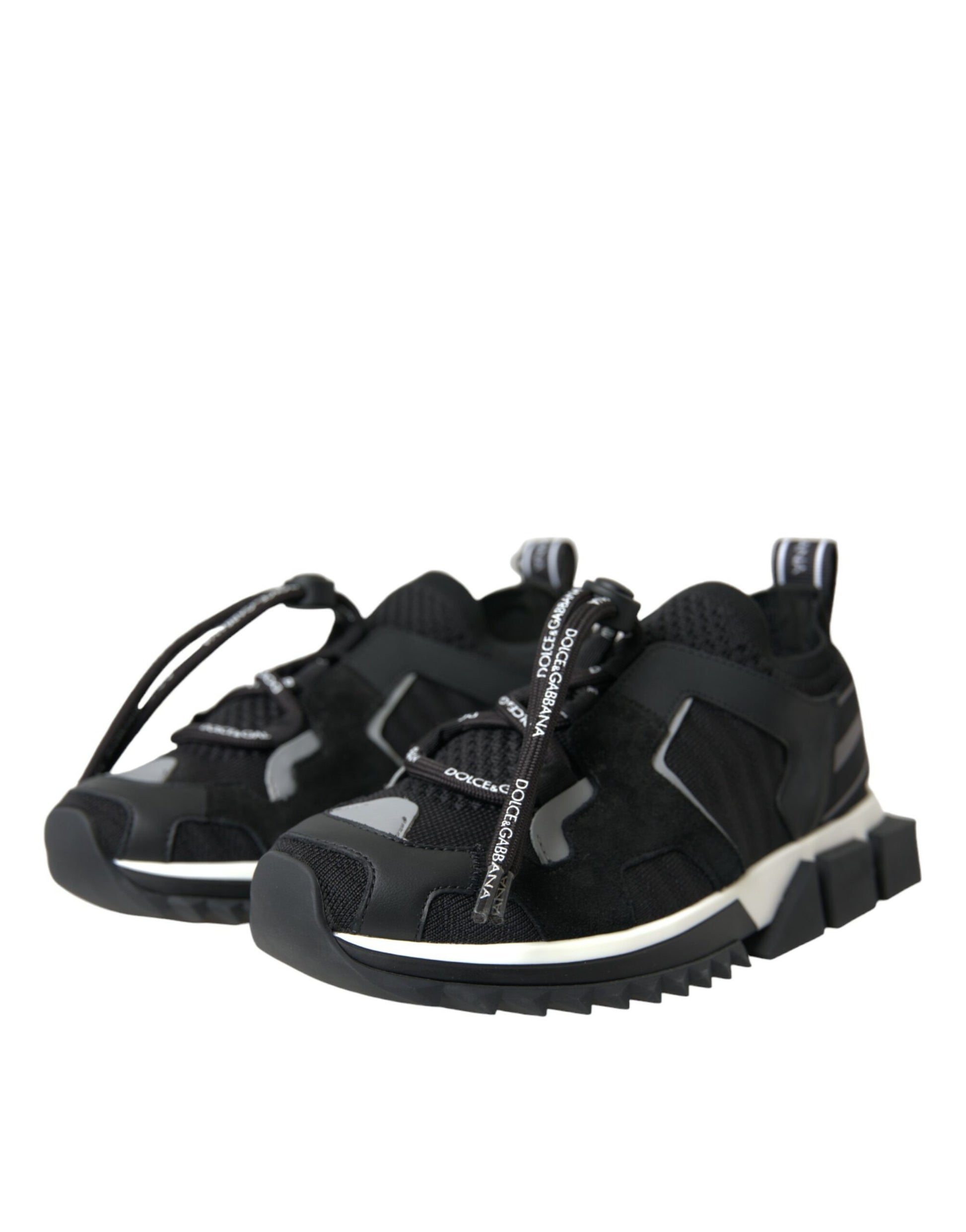 Dolce & Gabbana Black Mesh Sorrento Trekking Sneakers Shoes Dolce & Gabbana
