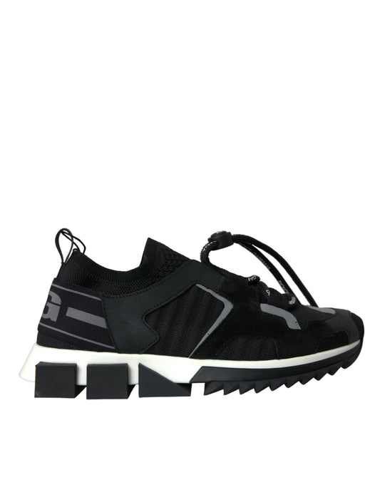 Dolce & Gabbana Black Mesh Sorrento Trekking Sneakers Shoes Dolce & Gabbana