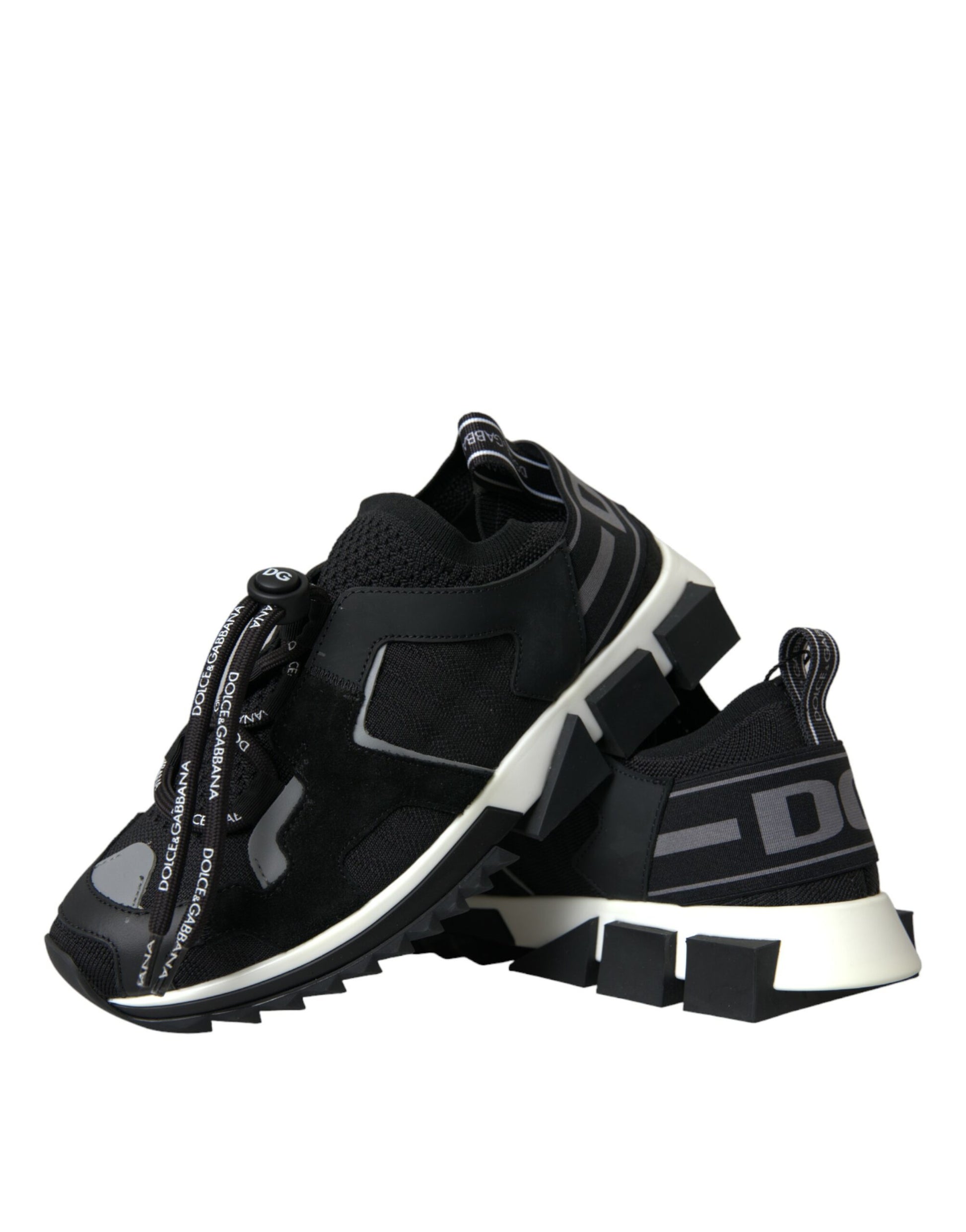 Dolce & Gabbana Black Mesh Sorrento Trekking Sneakers Shoes Dolce & Gabbana