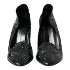 Dolce & Gabbana Black Crystal CINDERELLA Heels Pumps Shoes