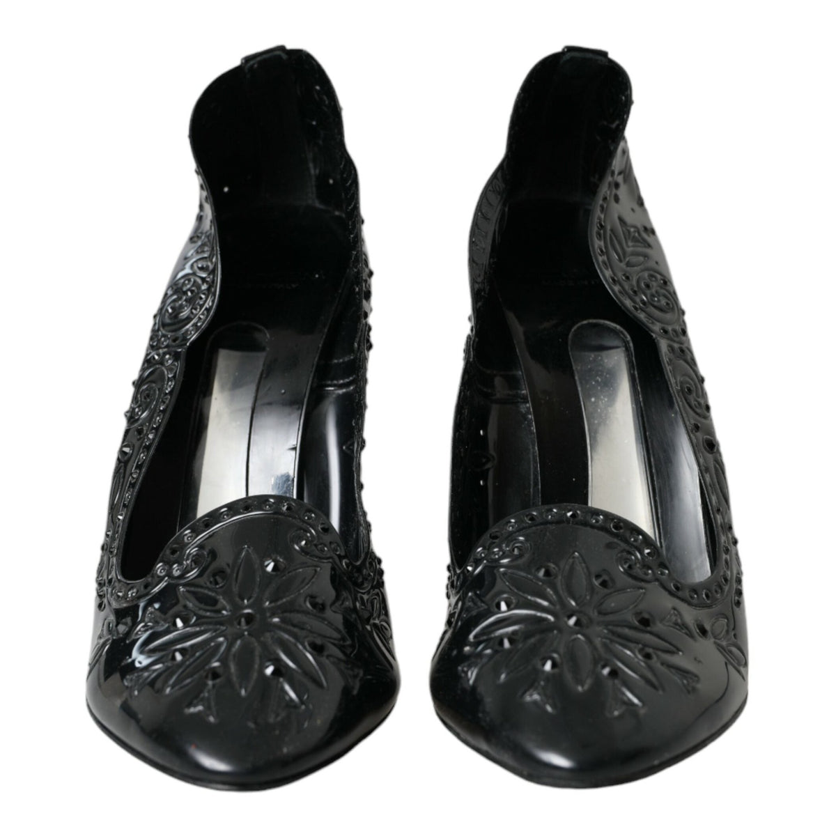 Dolce & Gabbana Black Crystal CINDERELLA Heels Pumps Shoes