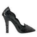 Dolce & Gabbana Black Crystal CINDERELLA Heels Pumps Shoes