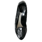 Dolce & Gabbana Black Crystal CINDERELLA Heels Pumps Shoes