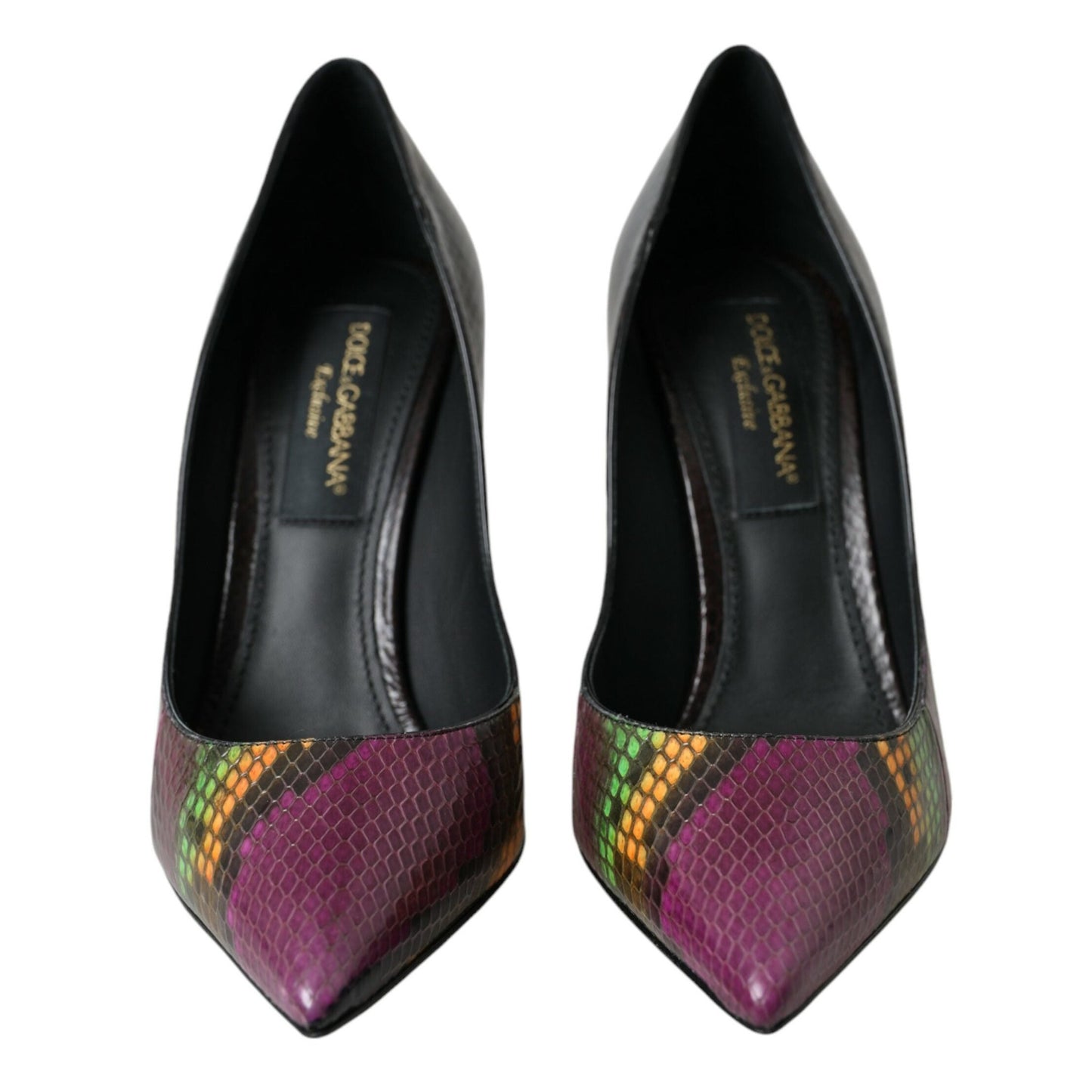 Dolce & Gabbana Multicolor Exotic Leather Heels Pumps Shoes