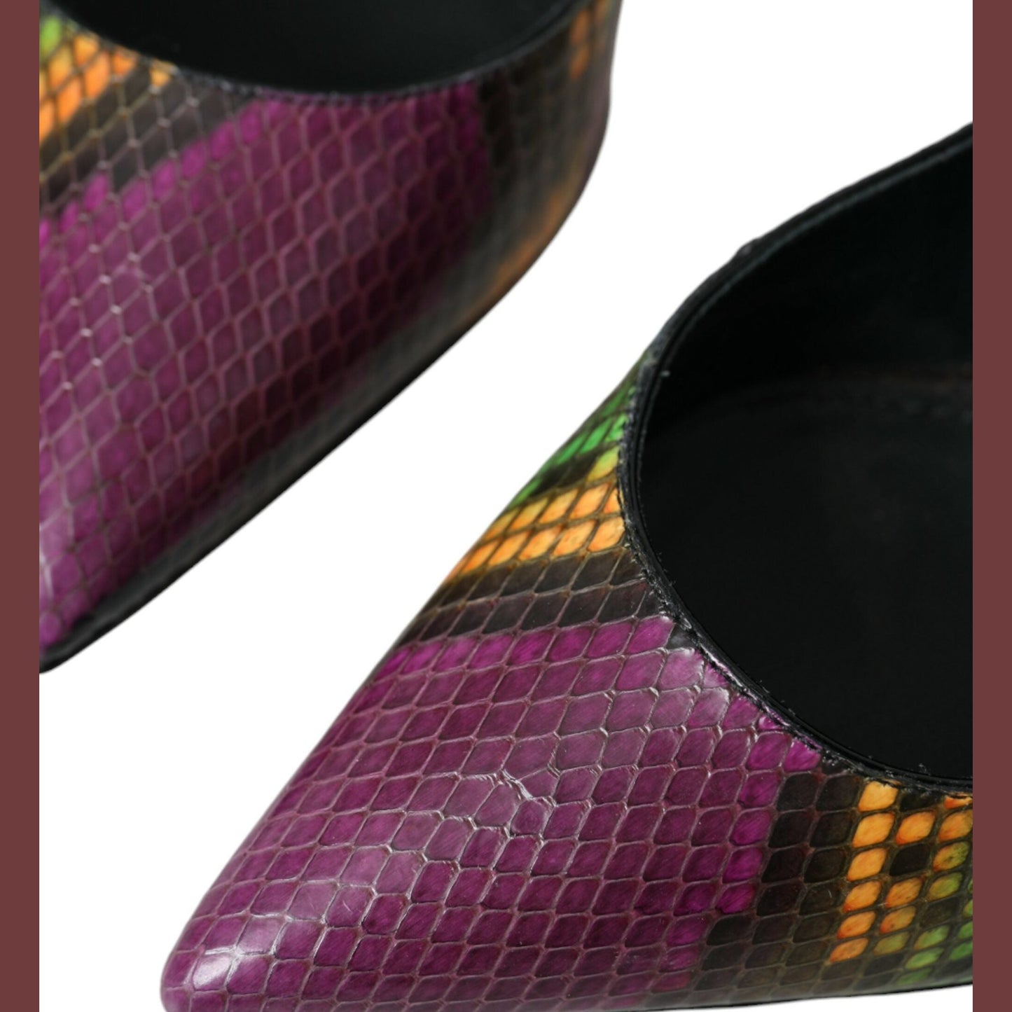 Dolce & Gabbana Multicolor Exotic Leather Heels Pumps Shoes